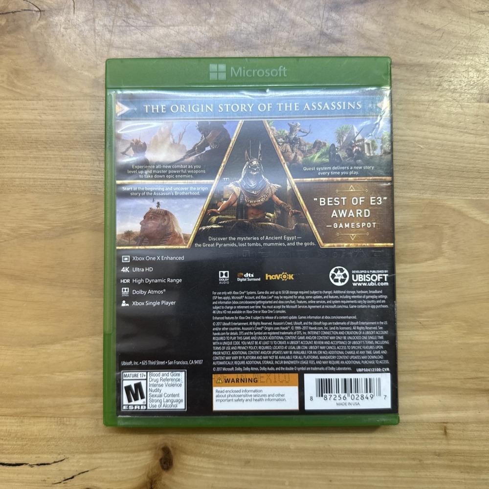 Assassin's Creed: Origins (Microsoft Xbox One, 2017) - Picture 2 of 4
